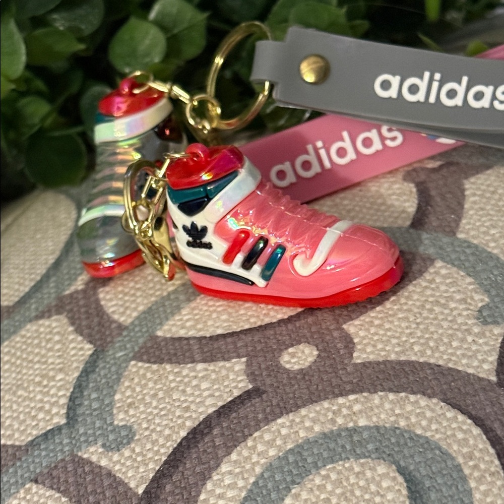 2 Adidas Pink and Gray Shoe Keychain Set - Picture 5 of 11